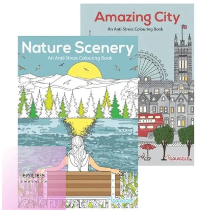 Nature Scenery Amazing City Colouring Book - Assorted