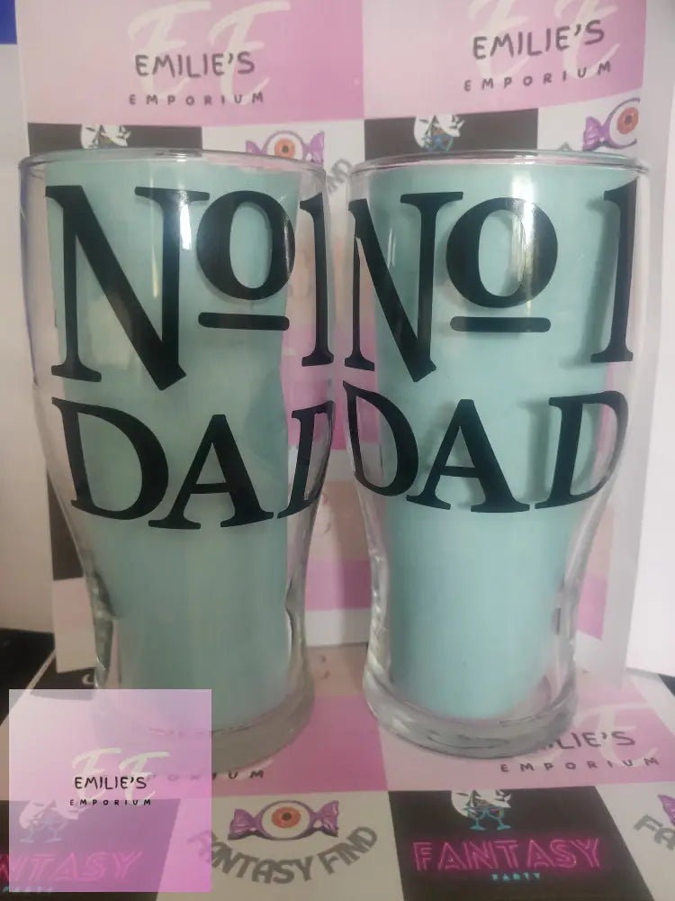 No.1 Dad Pint Glass (Without Glitter)