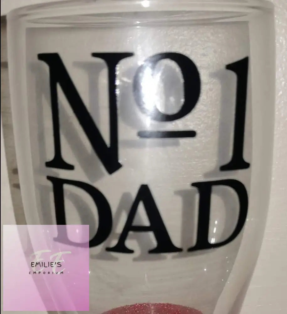 No.1 Dad Pint Glass (Without Glitter)