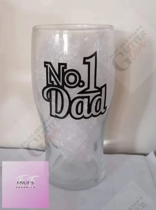 No.1 Dad Pint Glass (Without Glitter)