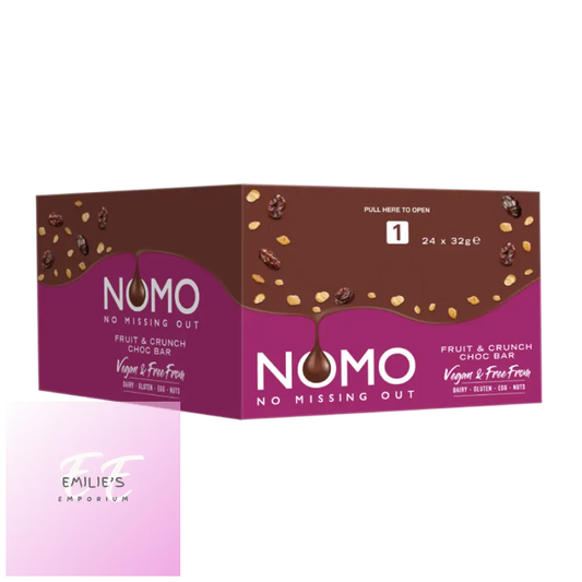Nomo Fruit & Crunch Vegan Chocolate Bar 24 X 32G