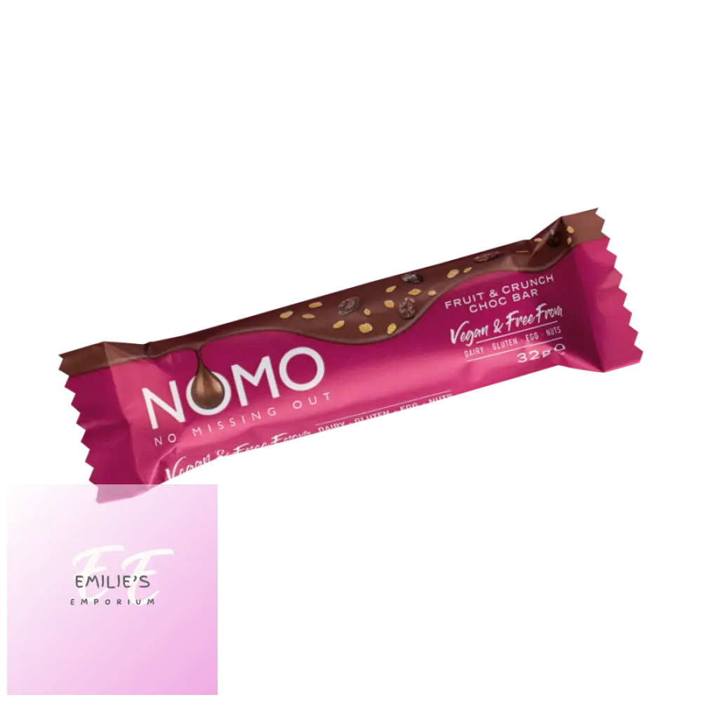 Nomo Fruit & Crunch Vegan Chocolate Bar 24 X 32G