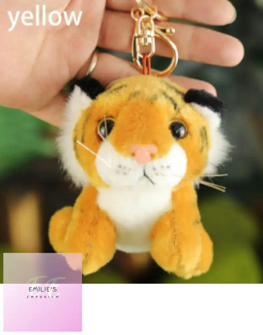 Orange Tiger Plush Key Ring