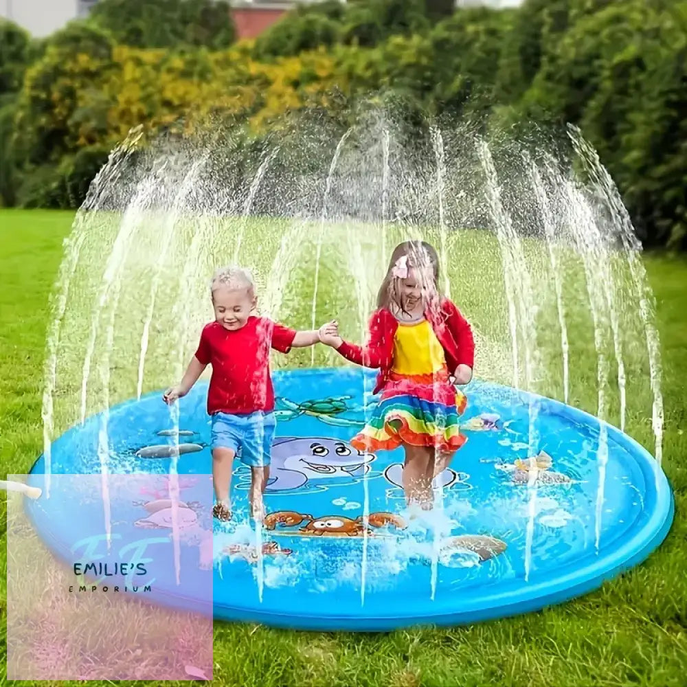 Outdoor Water Play Toy Dolphin Spray Mat Round Sprinkler