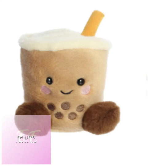 Palm Pals Plush Teddy - Milky Tea Boba 13Cm