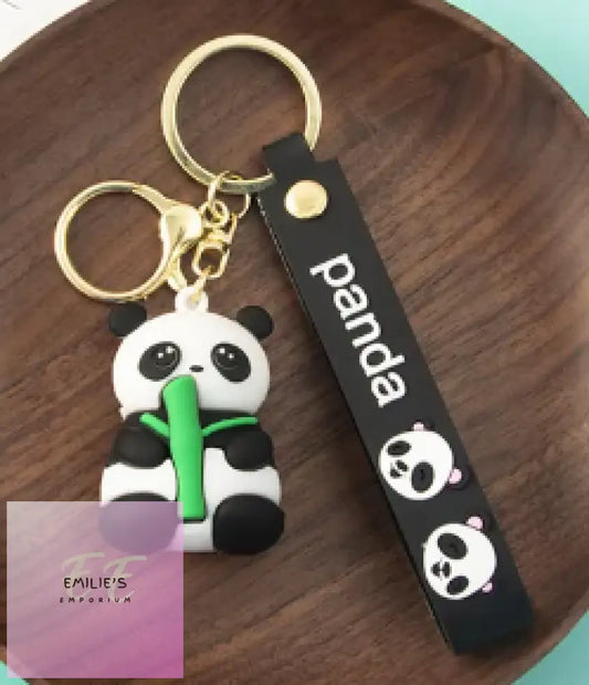 Panda Key Rings- Choices Black
