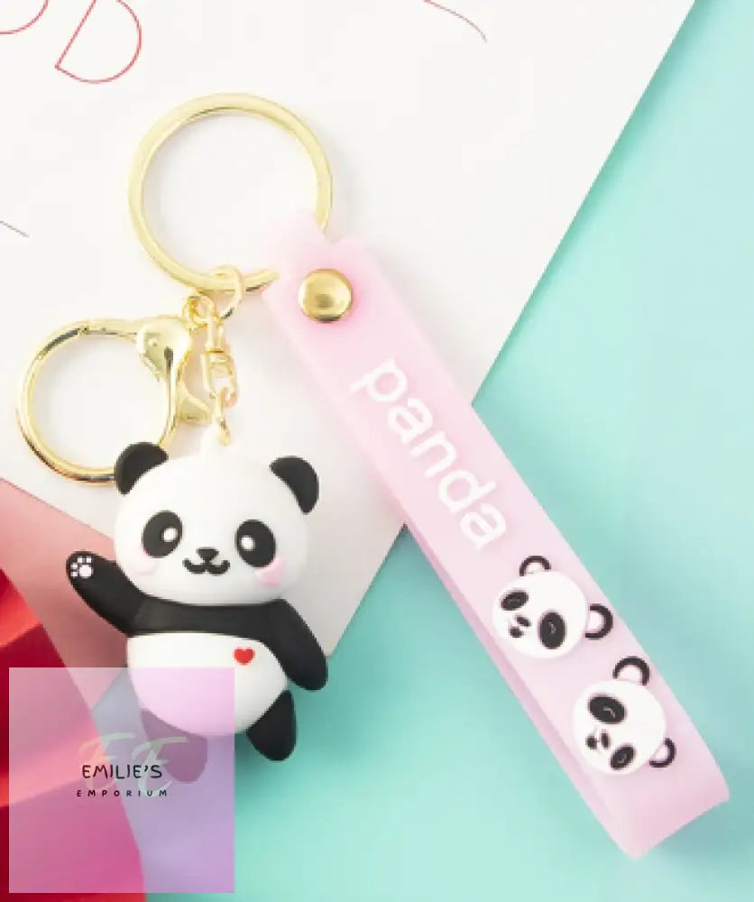 Panda Key Rings- Choices Pink