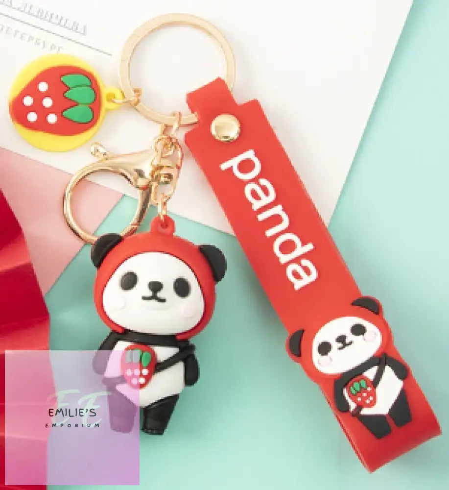 Panda Key Rings- Choices Red