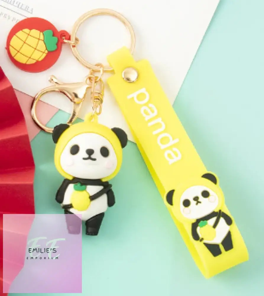 Panda Key Rings- Choices Yellow