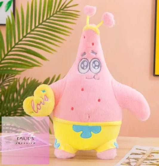 Patrick Starfish Love Plush Toy- Size Choices