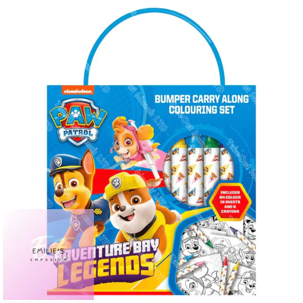 Paw Patrol Bumper Carry Along Colouring Set