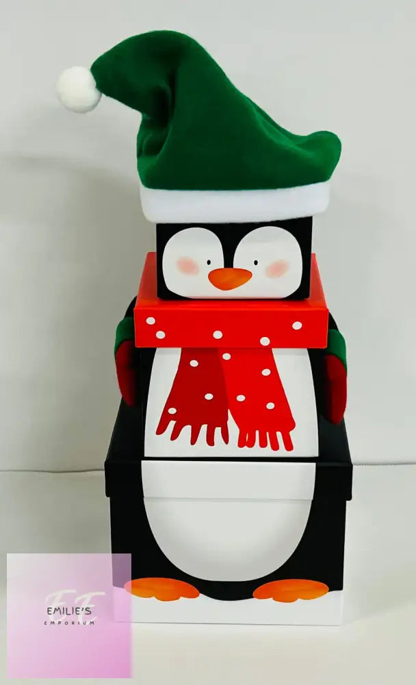 Penguin Green Hat Stacking Box