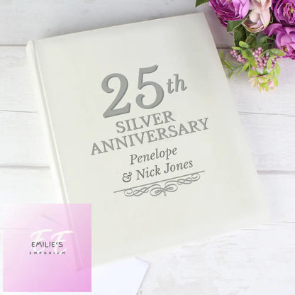 Personalised 25Th Silver Anniversary Traditional Photo Album