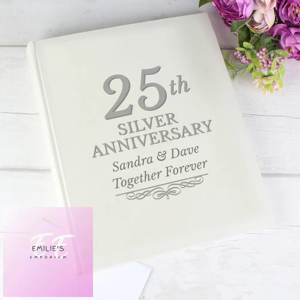 Personalised 25Th Silver Anniversary Traditional Photo Album