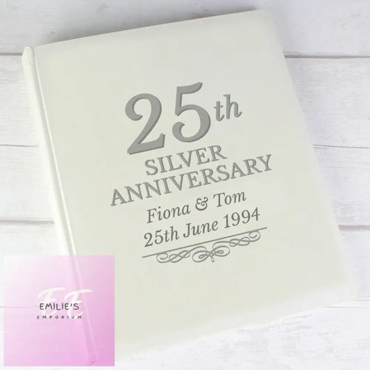 Personalised 25Th Silver Anniversary Traditional Photo Album
