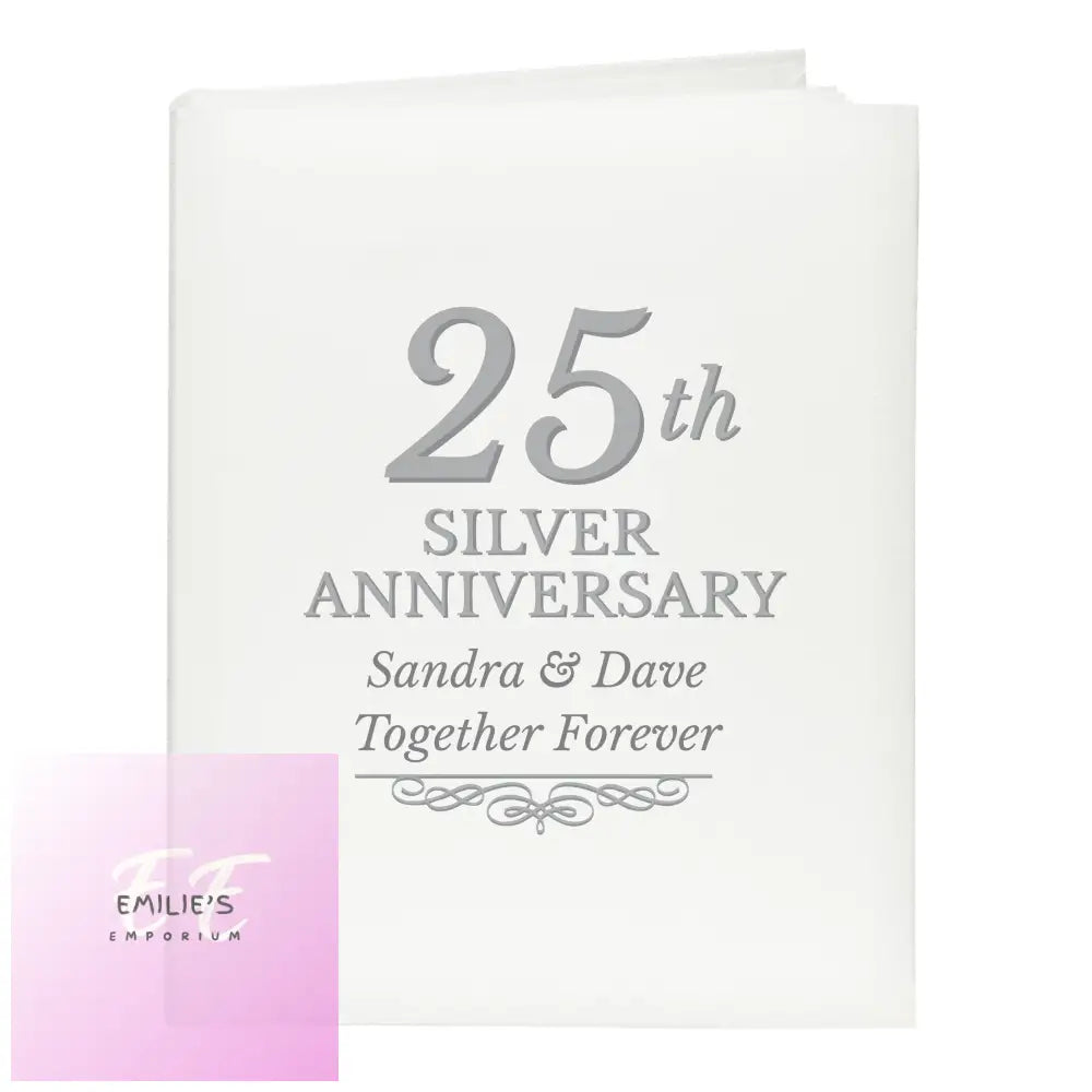 Personalised 25Th Silver Anniversary Traditional Photo Album