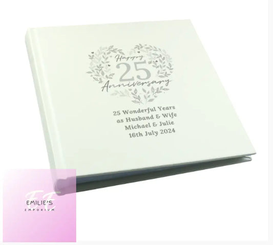 Personalised 25Th Silver Wedding Anniversary Photo Album