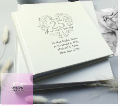 Personalised 25Th Silver Wedding Anniversary Photo Album