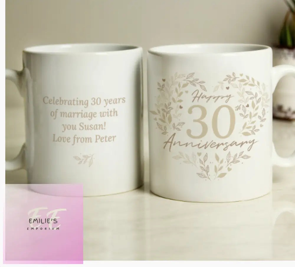 Personalised 30Th Pearl Wedding Anniversary Mug