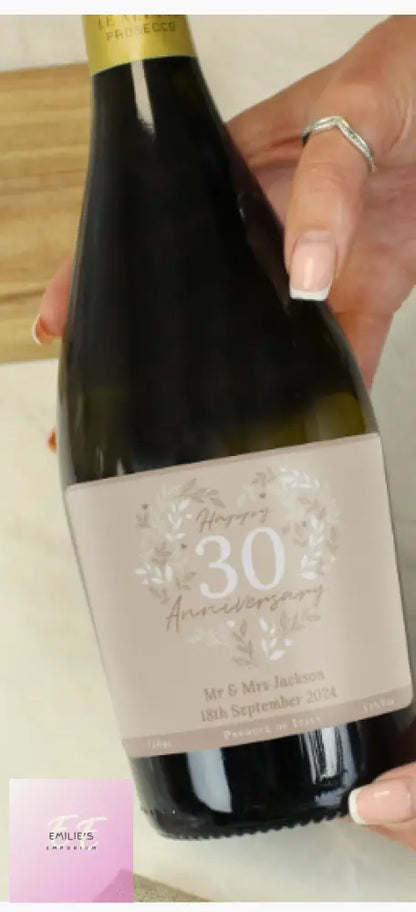 Personalised 30Th Pearl Wedding Anniversary Prosecco