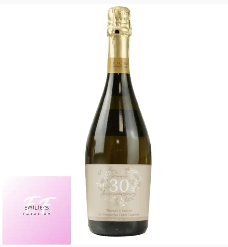 Personalised 30Th Pearl Wedding Anniversary Prosecco