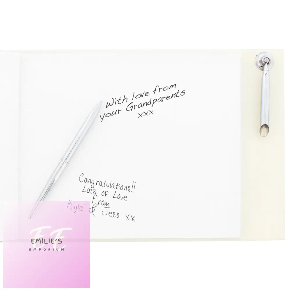 Personalised 40Th Ruby Anniversary Hardback Guest Book & Pen