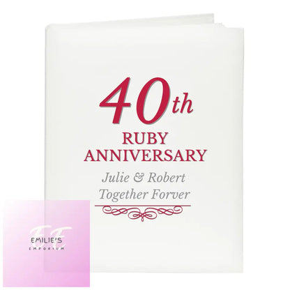 Personalised 40Th Ruby Anniversary Traditional Photo Album