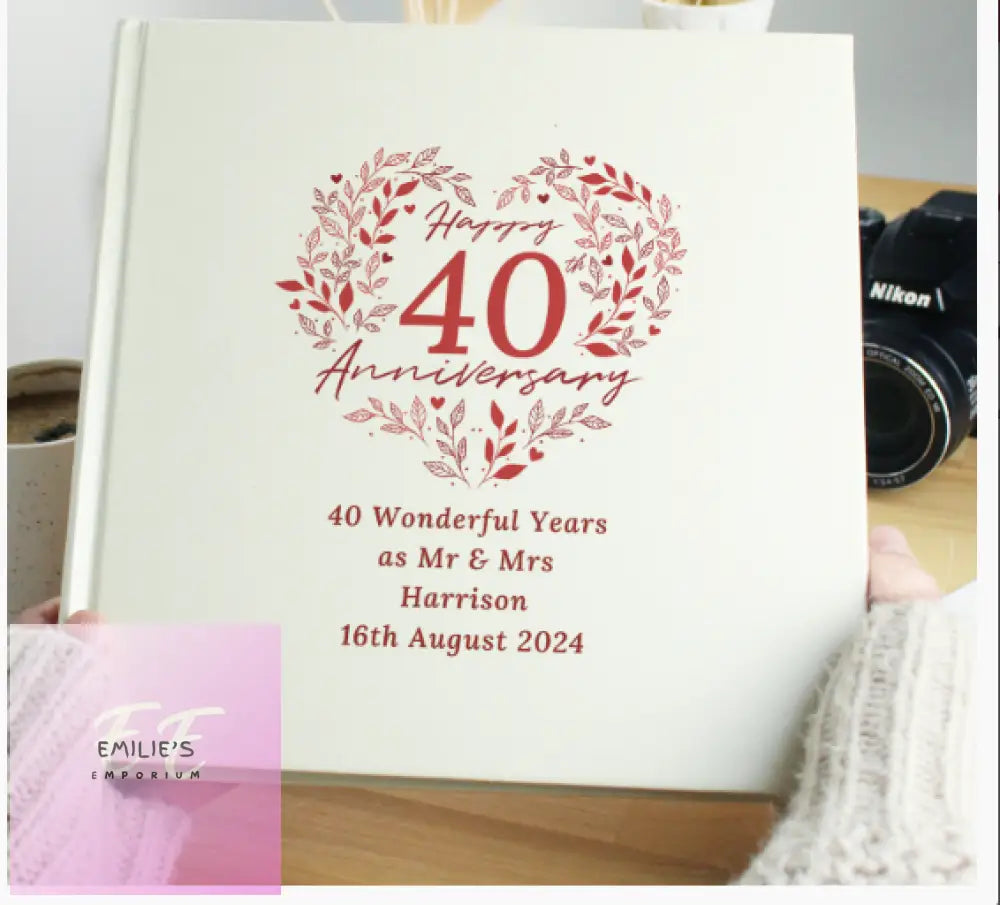 Personalised 40Th Ruby Wedding Anniversary Photo Album