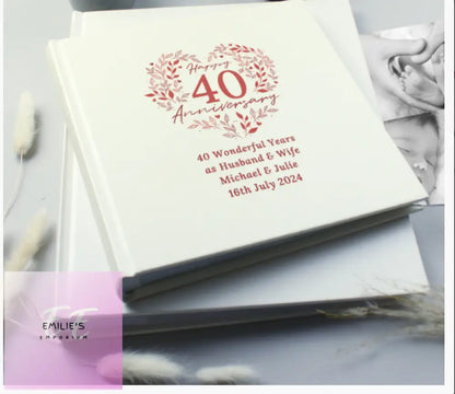 Personalised 40Th Ruby Wedding Anniversary Photo Album