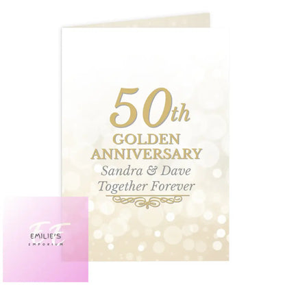 Personalised 50Th Golden Anniversary Card