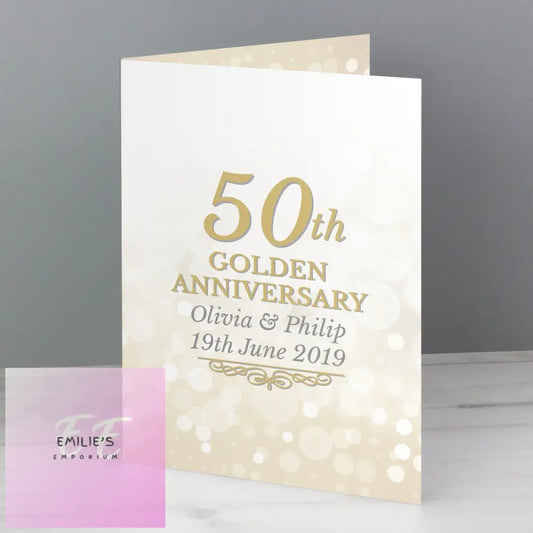 Personalised 50Th Golden Anniversary Card