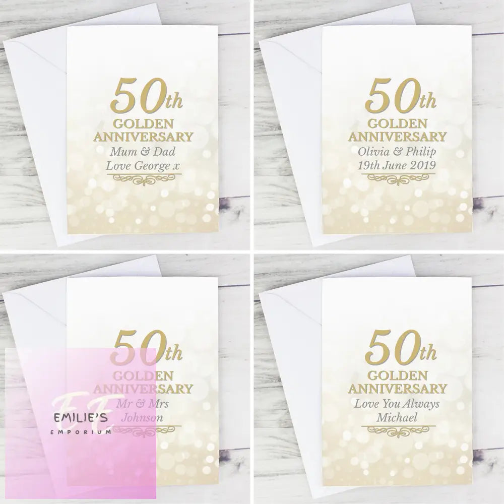 Personalised 50Th Golden Anniversary Card