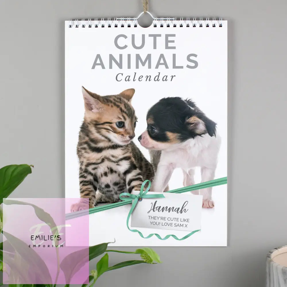 Personalised A4 Cute Animals Calendar