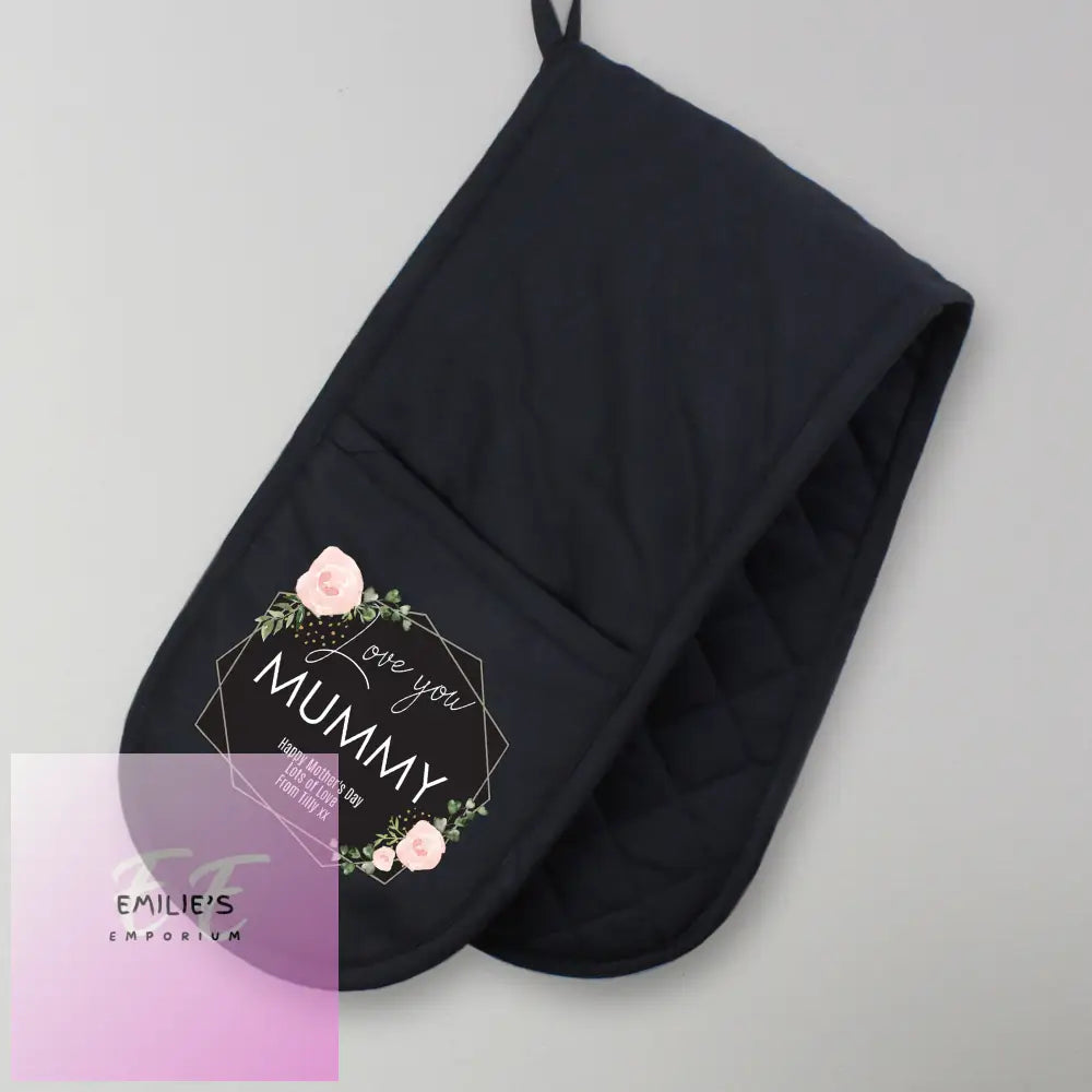 Personalised Abstract Rose Oven Gloves