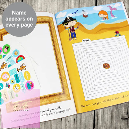 Personalised Activity Book With Stickers