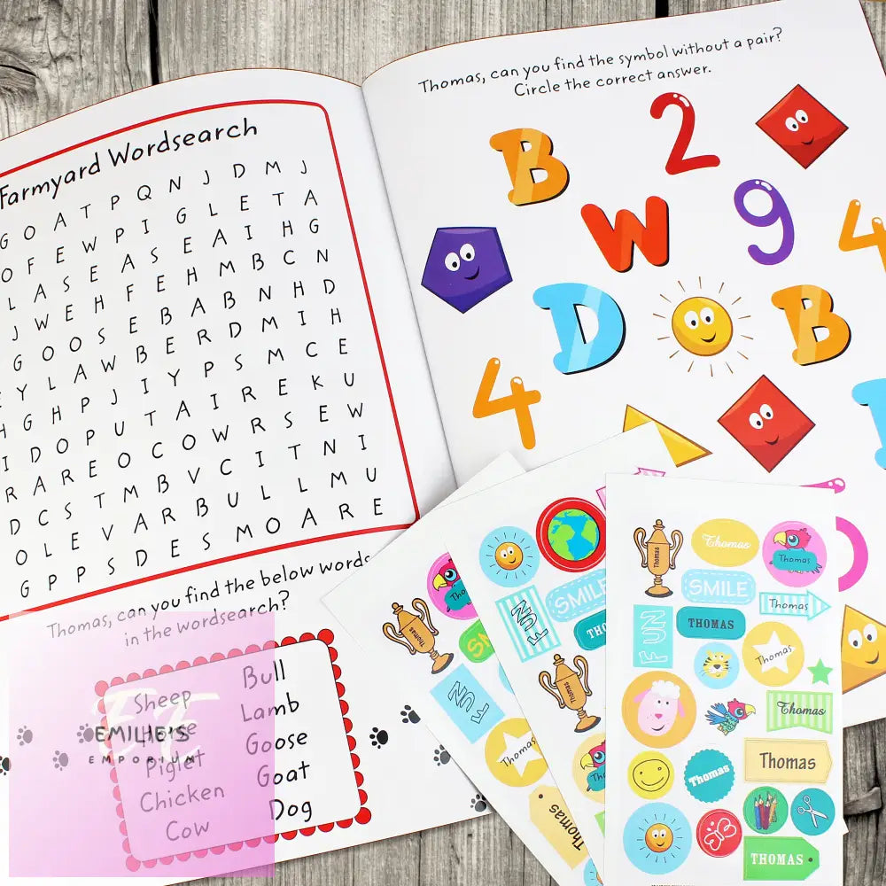 Personalised Activity Book With Stickers