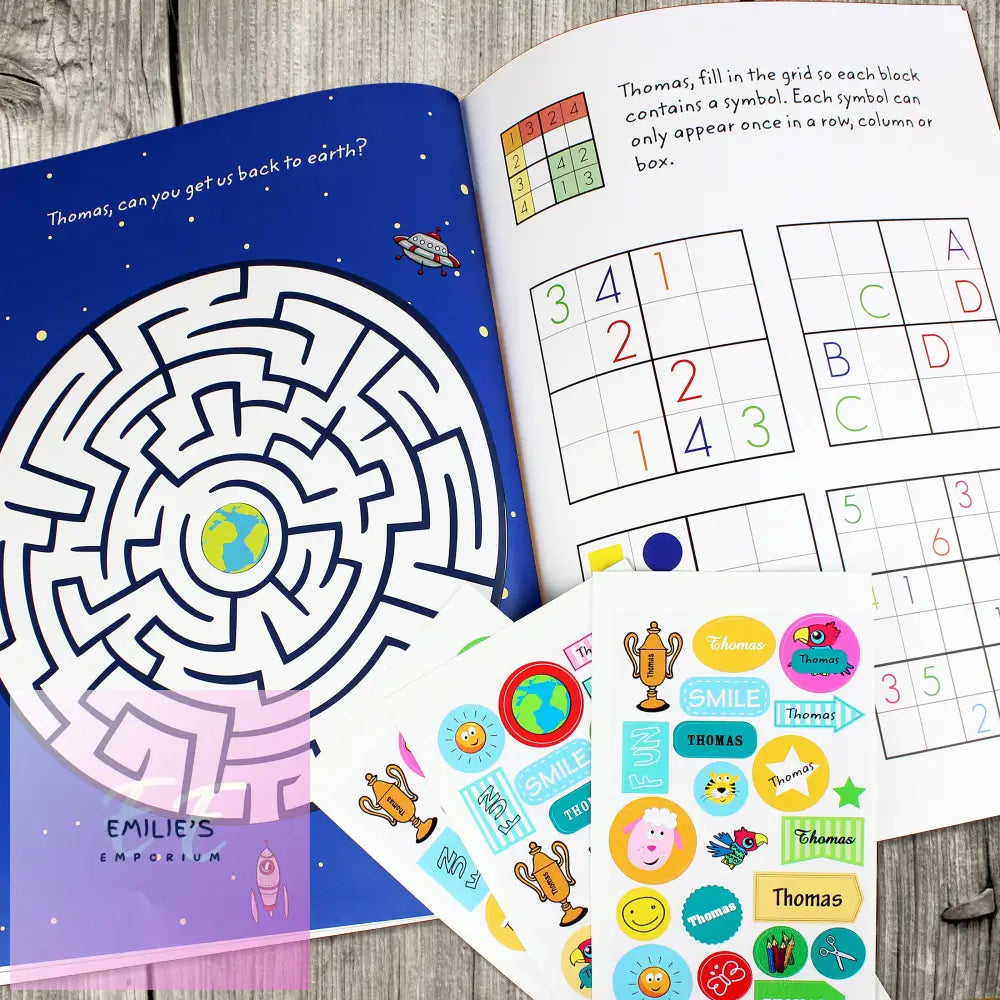 Personalised Activity Book With Stickers