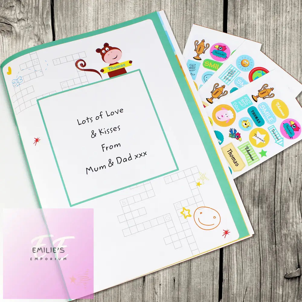 Personalised Activity Book With Stickers