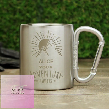 Personalised Adventure Awaits Stainless Steel Mug