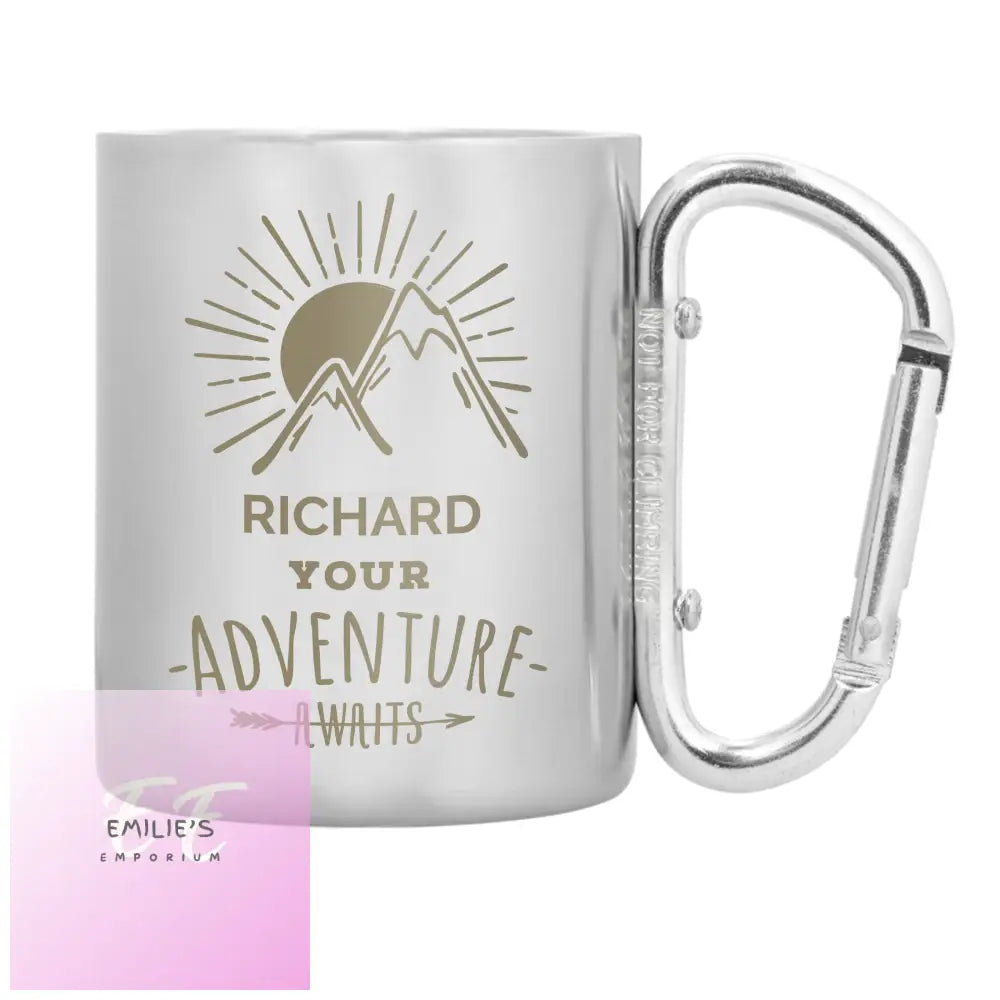 Personalised Adventure Awaits Stainless Steel Mug