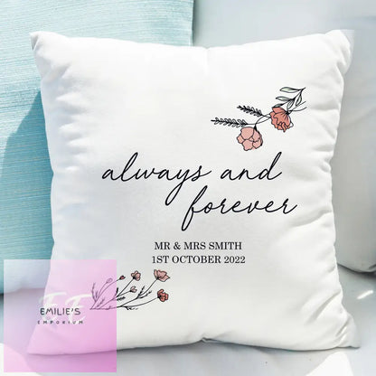 Personalised Always And Forever Cushion