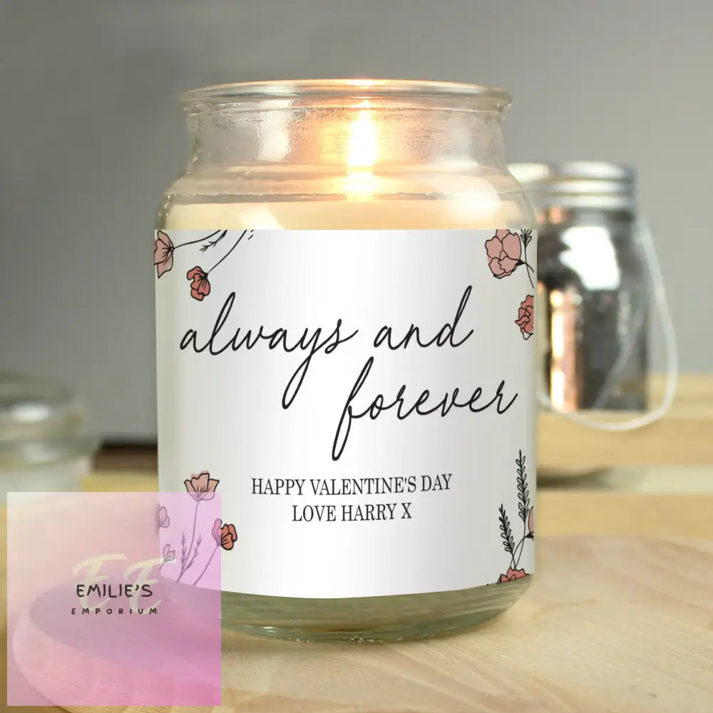 Personalised Always & Forever Large Scented Jar Candle