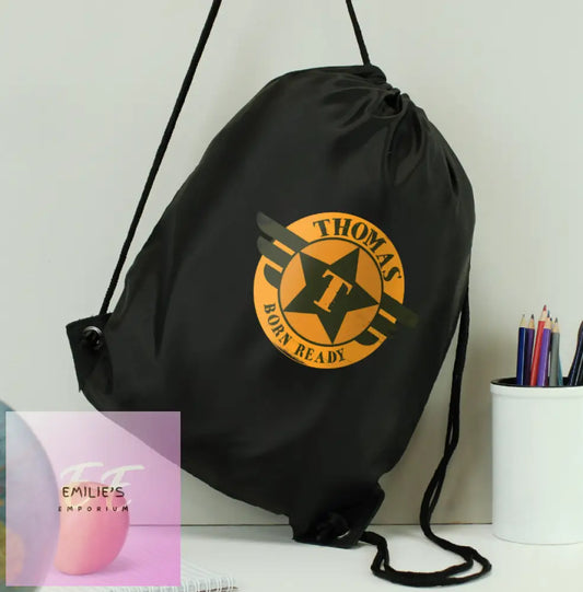 Personalised Badge Black Kit Bag