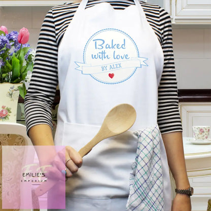 Personalised Baked With Love Apron