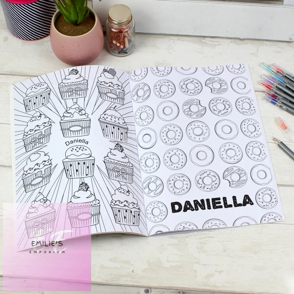 Personalised Baking Colouring Book