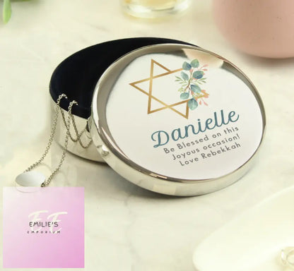 Personalised Bat Mitzvah Round Trinket