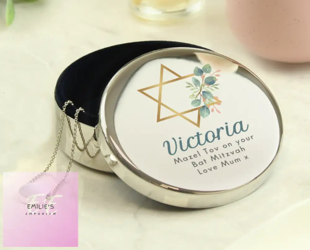 Personalised Bat Mitzvah Round Trinket