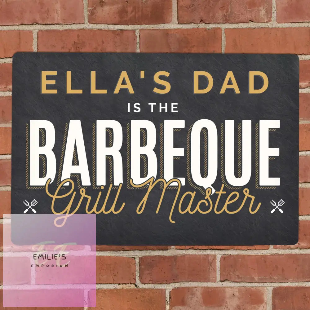 Personalised Bbq Grill Master Metal Sign