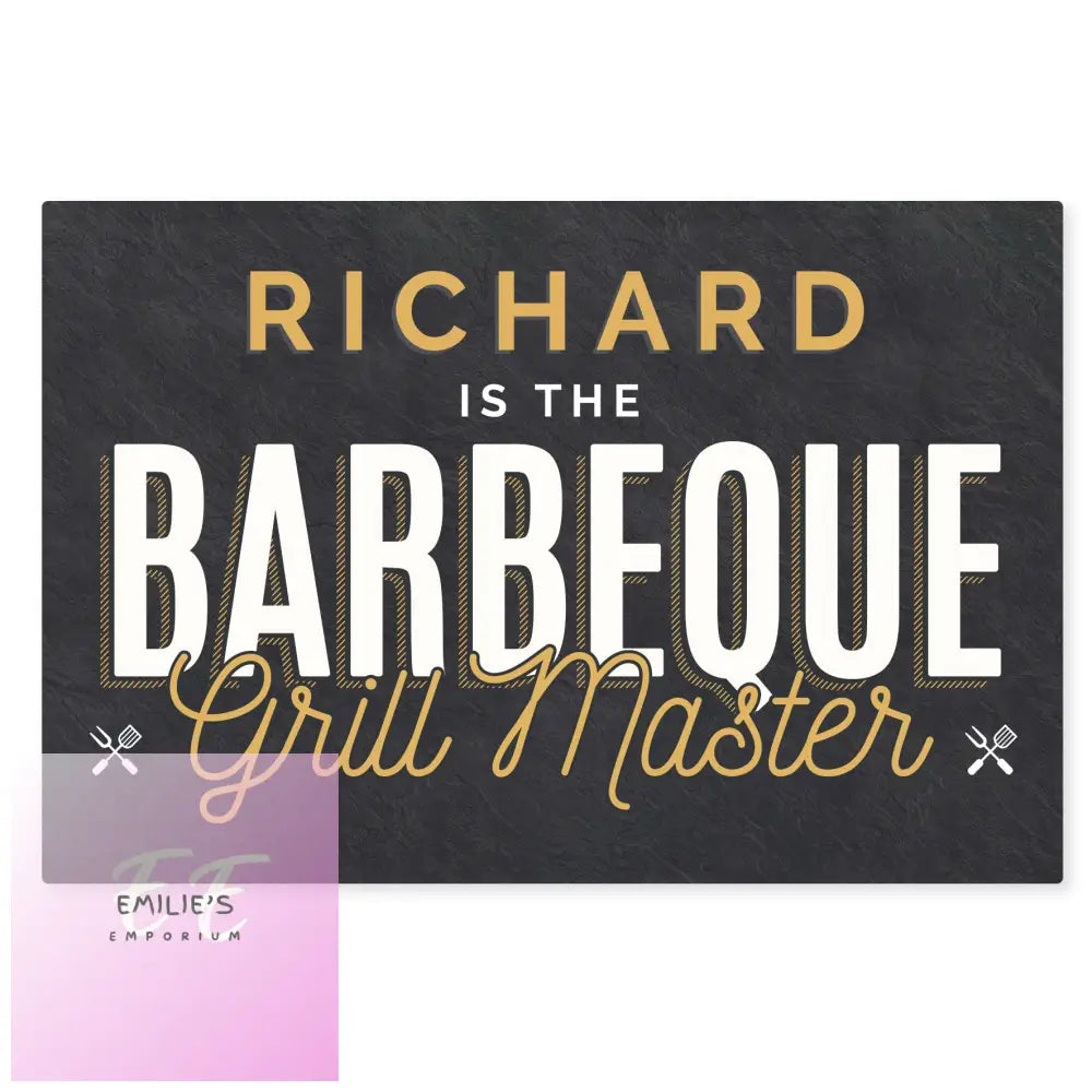 Personalised Bbq Grill Master Metal Sign