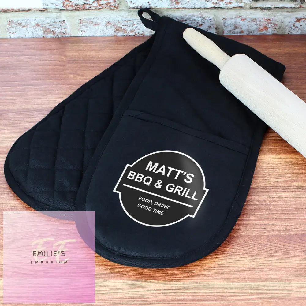 Personalised Bbq & Grill Oven Gloves